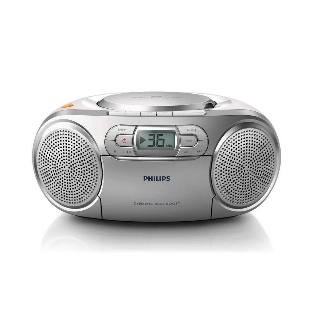 Radio CD y casette plata