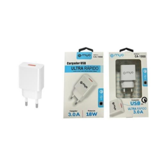 Cargador USB 3A 18W