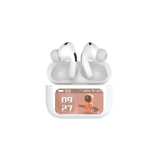 Auriculares TWS in-ear blanco con pantalla