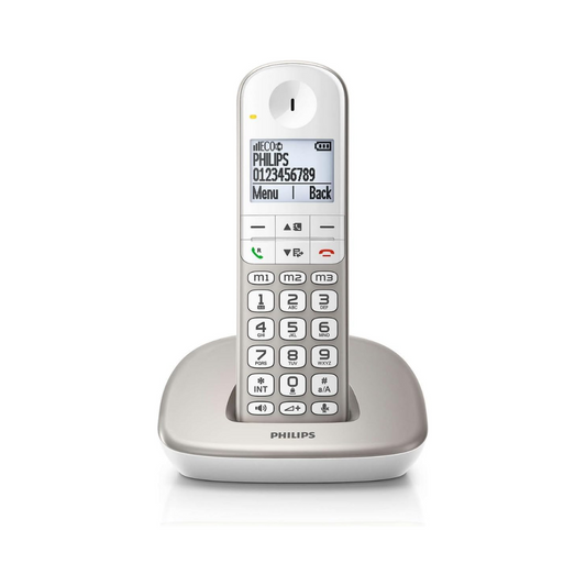 Teléfono single blanco y gris